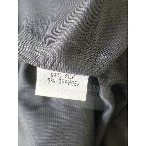 Chetta B Y2K Black Silk Corset Style Mini Dress Sz 4 Rhinestone Bodice Grommets - Picture 8 of 9